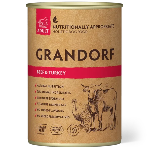 Grandorf koerakonserv – vasikaliha & kalkun