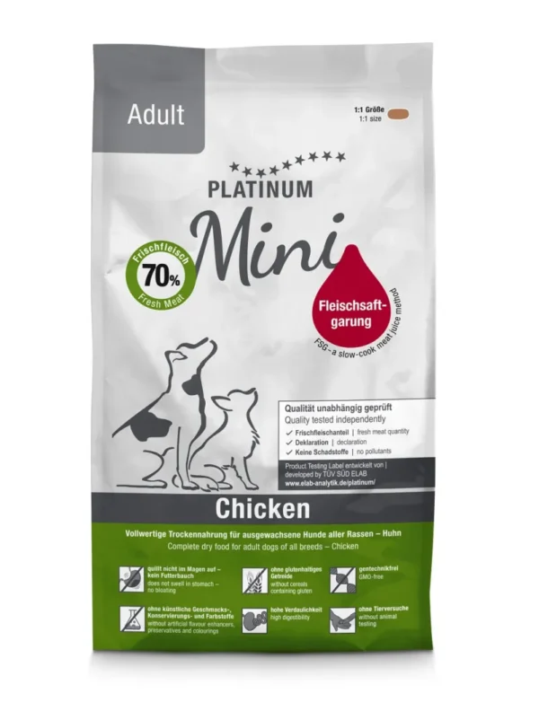 Platinum Adult Chicken Mini kuivtoit väikesele koerale