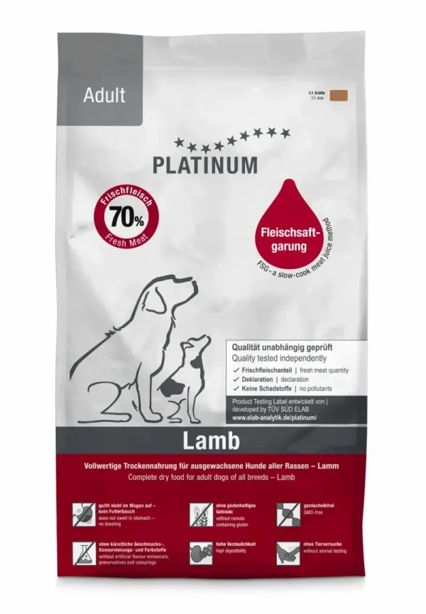 Platinum Adult Lamb kuivtoit koerale Platinum Adult Lamb 5kg