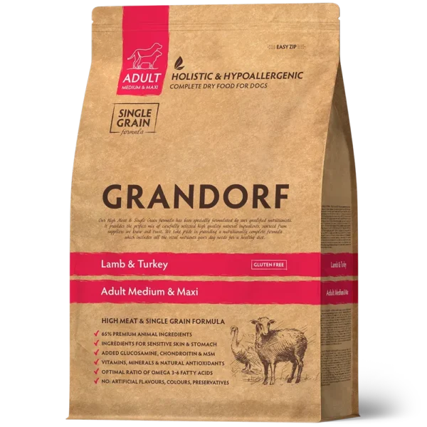 GRANDORF Lamb & Turkey Adult Medium & Maxi